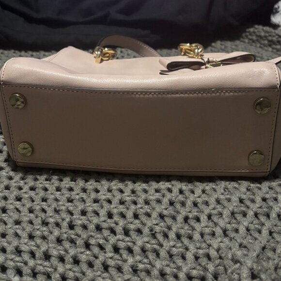 ๐ Michael Kors Jane Large Satchel Shoulder Bag - Blush Pink Leather Gold Chain - Picture 10 of 14